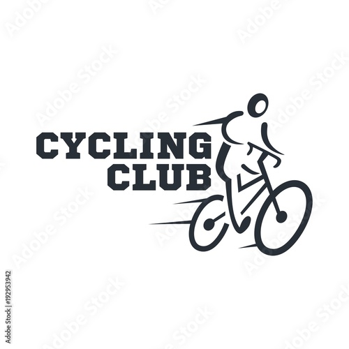 Bicycle logo template. Bike club logo