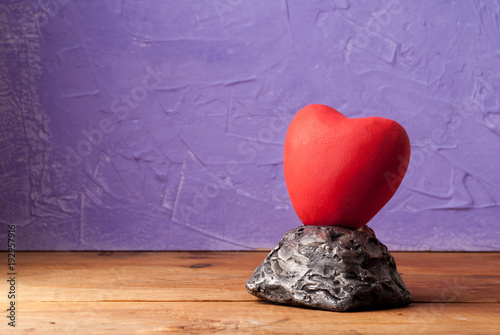 Red heart, concept of love and relationship, photo