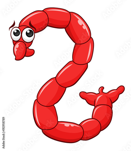 Cartoon bloodworm