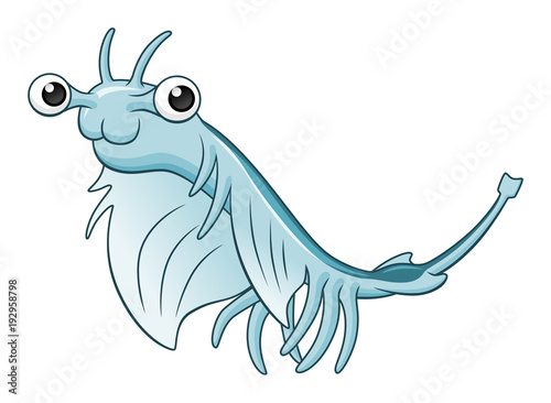 Cartoon brine shrimp