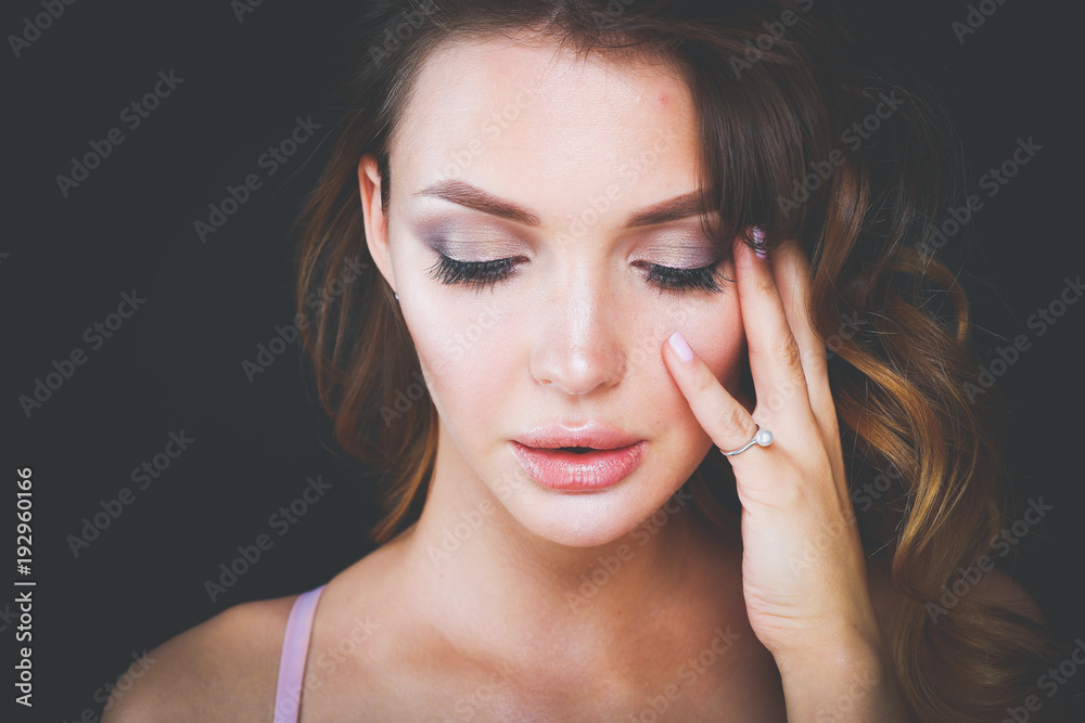portrait of beautiful delicate woman. Portrait. Beauty. Glamorous look.