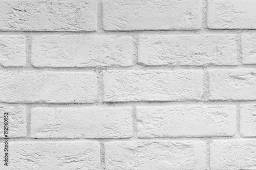 Abstract white brick wall texture for background
