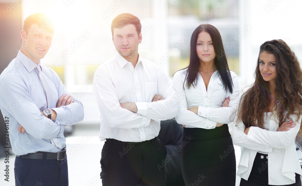 professional business team standing in office