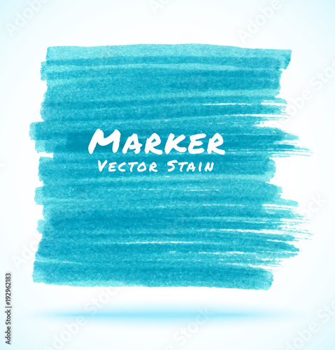 Blue Light Marker Stain. Vector illustration.