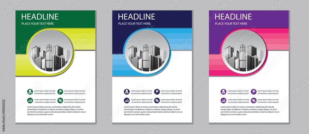 Naklejka design cover book brochure flyer layout annual report business template