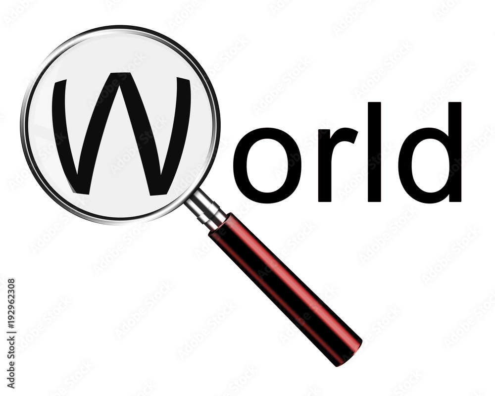 Lupe suche World roter griff