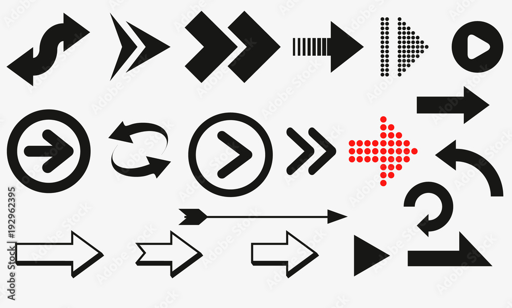 arrows vector collection black. Different black Arrows icons,vector set. Abstract elements for business infographic. Up and down trend arrows vector collection black. Different black Arrows icons,vector set. Abstract elements for business infographic. Up and down trend
