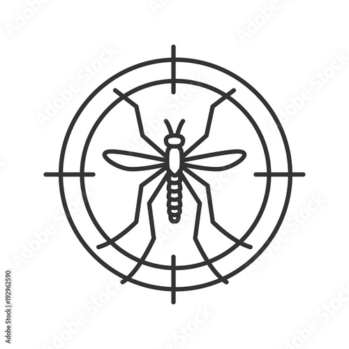 Mosquitoes target linear icon