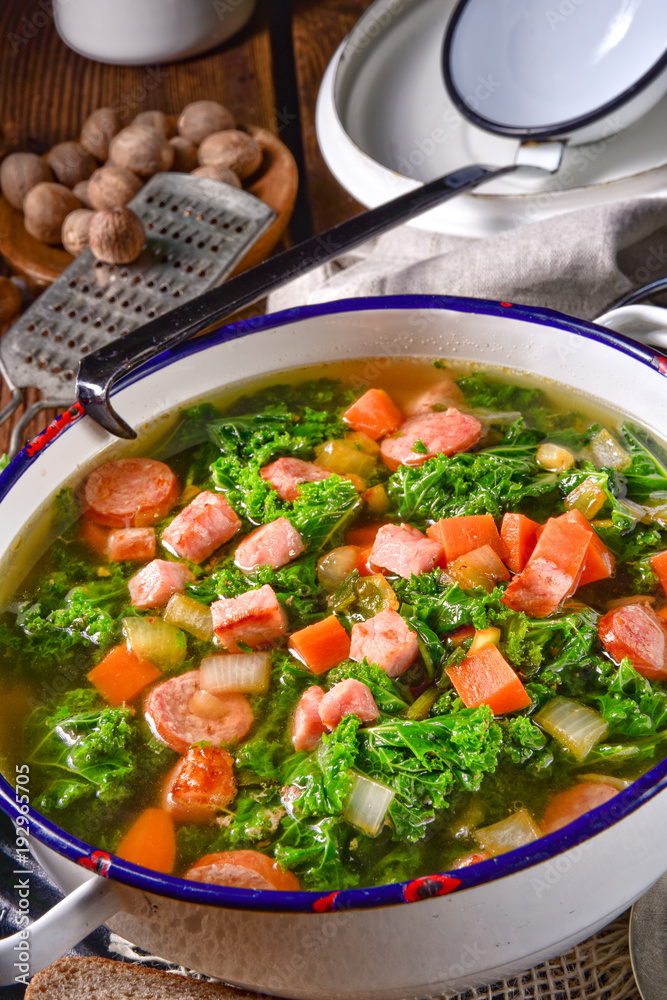 a tasty kale soup