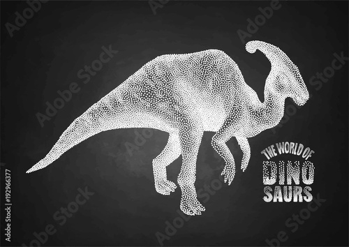 Dinosaur in stippling technique