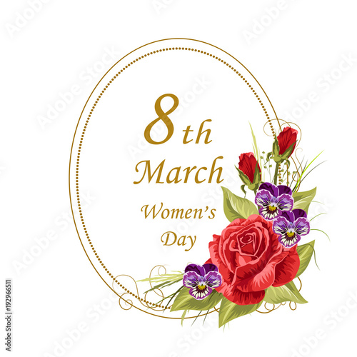 Womens day greeting card.