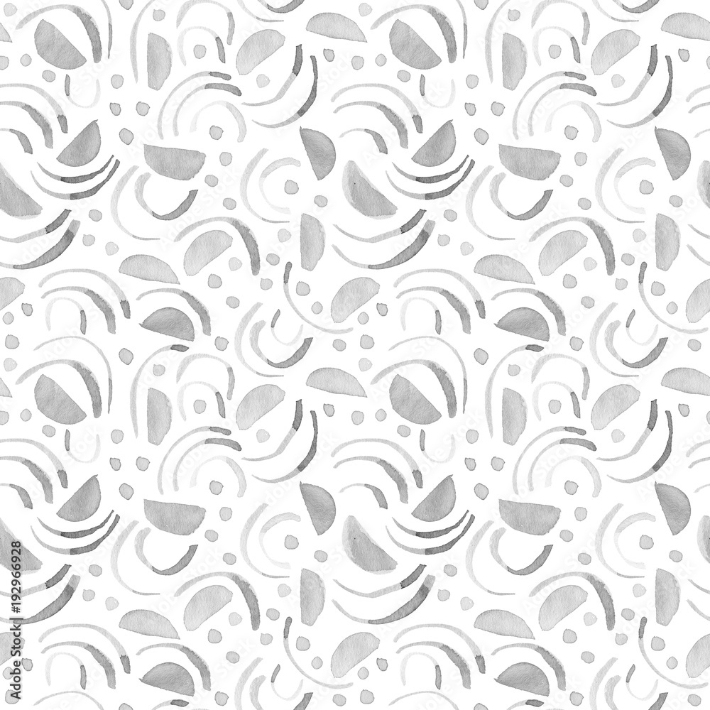 Fototapeta premium Hand painted hemicycle semicircle pattern. Abstract watercolor texture shapes.