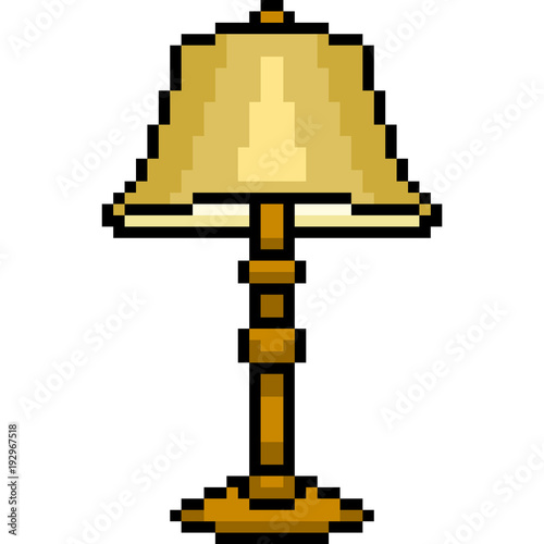 vector pixel art lamp