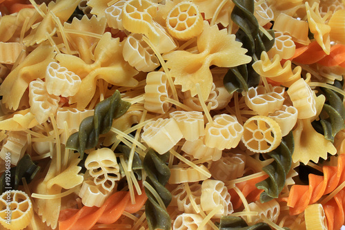 Mix of different sorts of pasta