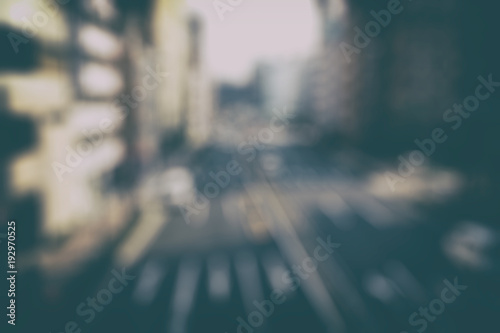 Blurred cityscape background scene.