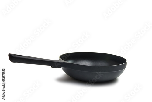 Frying pan with non-stick coating and heating sensor