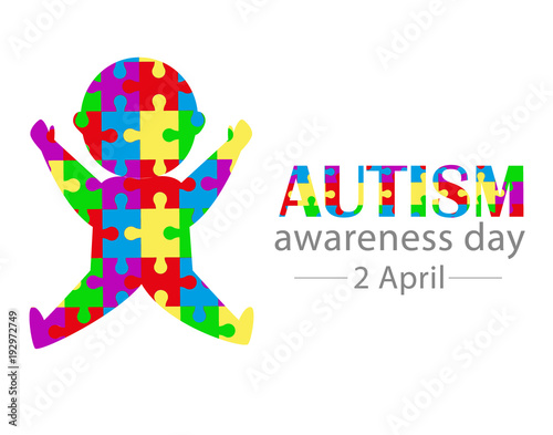 World Autism Awareness Day 2 april. Vector illustration