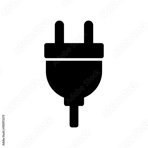 Electric plug vector icon.