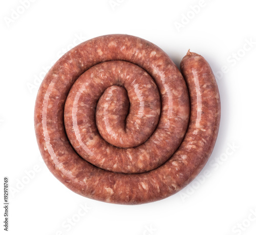 Fototapeta raw pork sausage