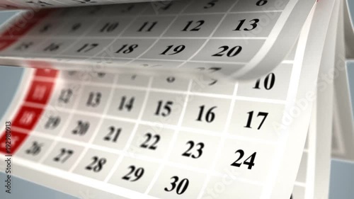 3d animation of flipping calendar pages background photo