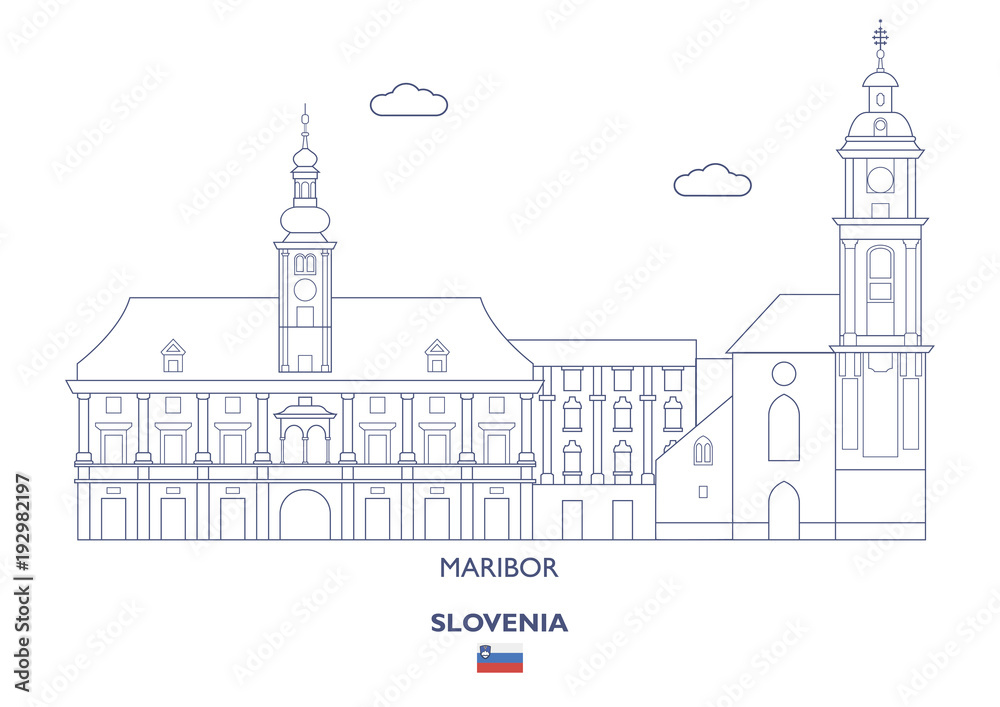 Maribor City Skyline, Slovenia