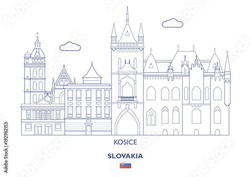 Quadro su tela Kosice City Skyline, Slovakia