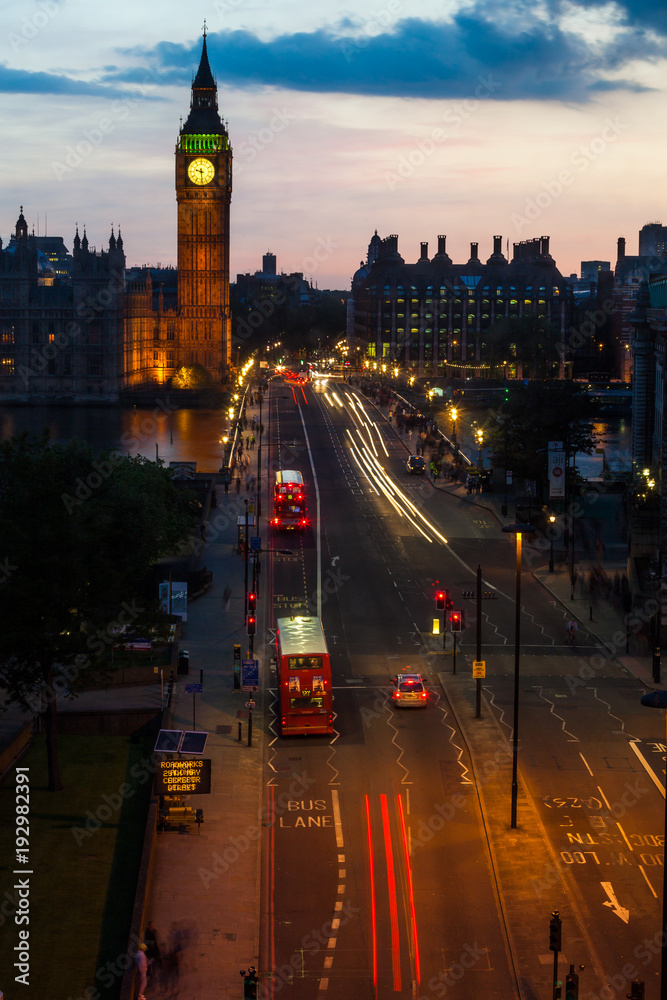 Big Ben in the evening, London, England.