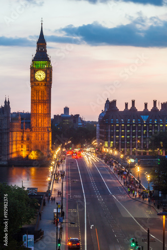 Big Ben in the evening  London  England.