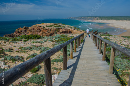 Praia da Bordeira beach near Carrapateira  Portugal.