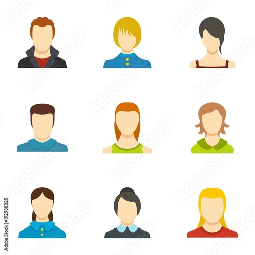 Wallpaper Mural Sameness icons set. flat set of 9 sameness vector icons for web isolated on white background Torontodigital.ca