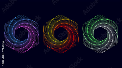 Hexagon, grafisches Element, Vektor