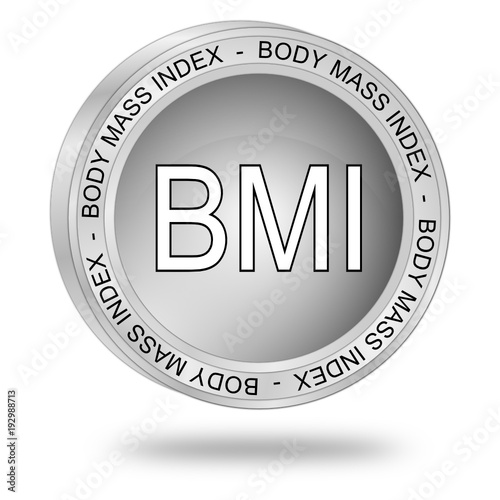 BMI - Body Mass Index Button - 3D illustration