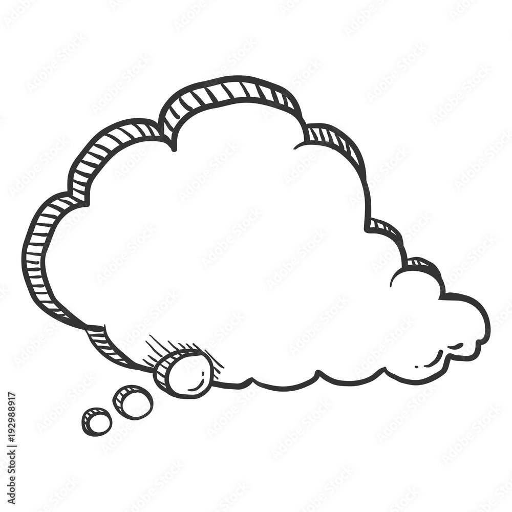 Vector Single Sketch Comics Speech Bubble. Comix Balloon Vector Single Sketch Comics Speech Bubble. Comix Balloon