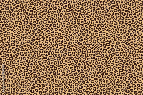 Leopard beige brown fur texture. Vector