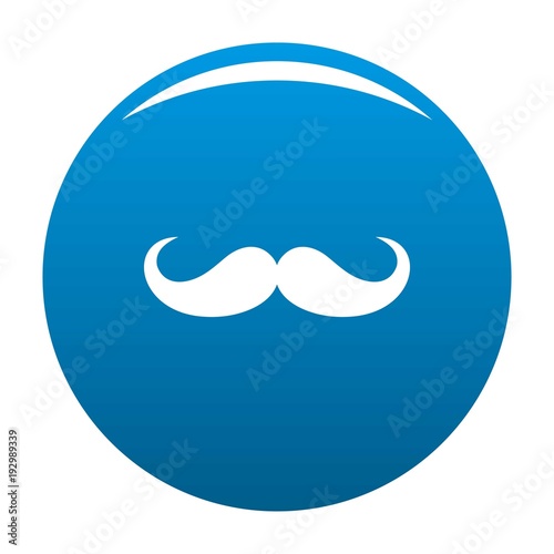 Operetta whiskers icon vector blue circle isolated on white background 
