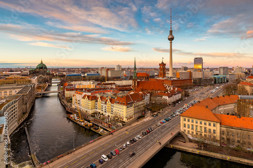 View of Berlin Mitte, Alexanderplatz and TV Tower