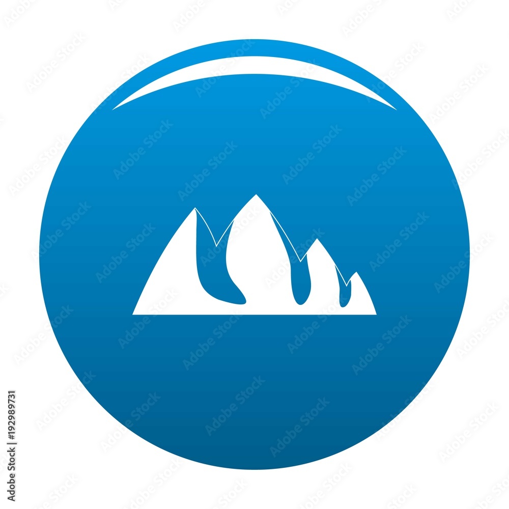 Rock climbing icon vector blue circle isolated on white background Rock climbing icon vector blue circle isolated on white background