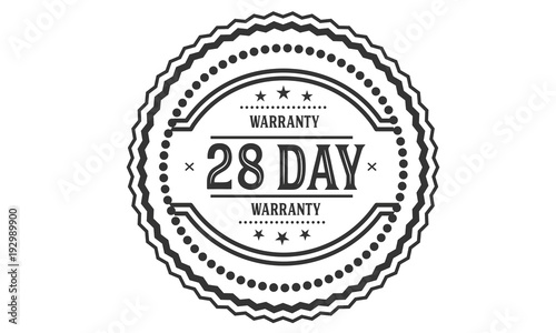 28 days warranty icon vintage rubber stamp guarantee