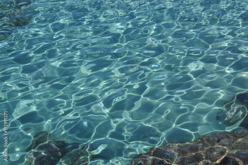 Turquoise Water Texture in Ibiza Spain