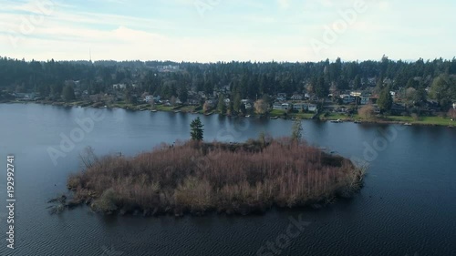Lake Ballinger Edmonds Washington Edmount Island Aerial Landscape View photo