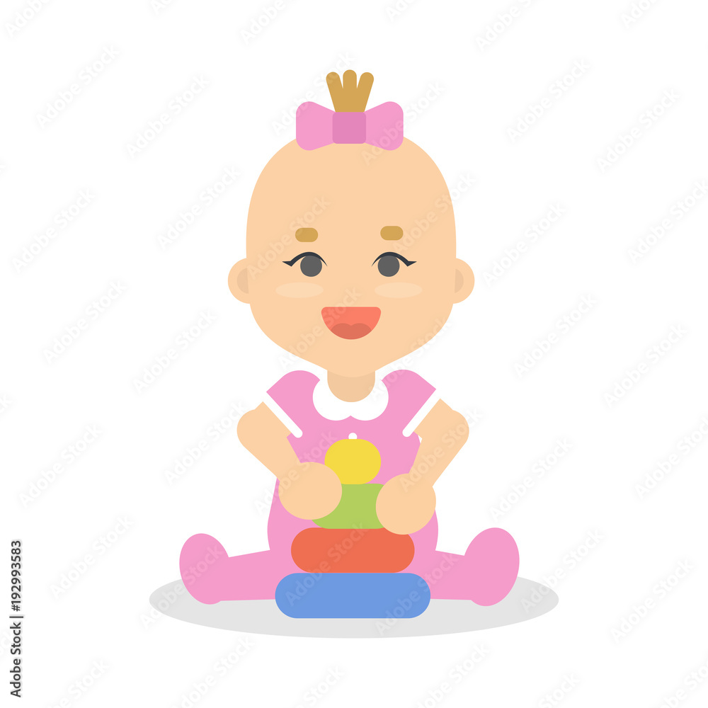 Baby girl playing. Baby girl playing.