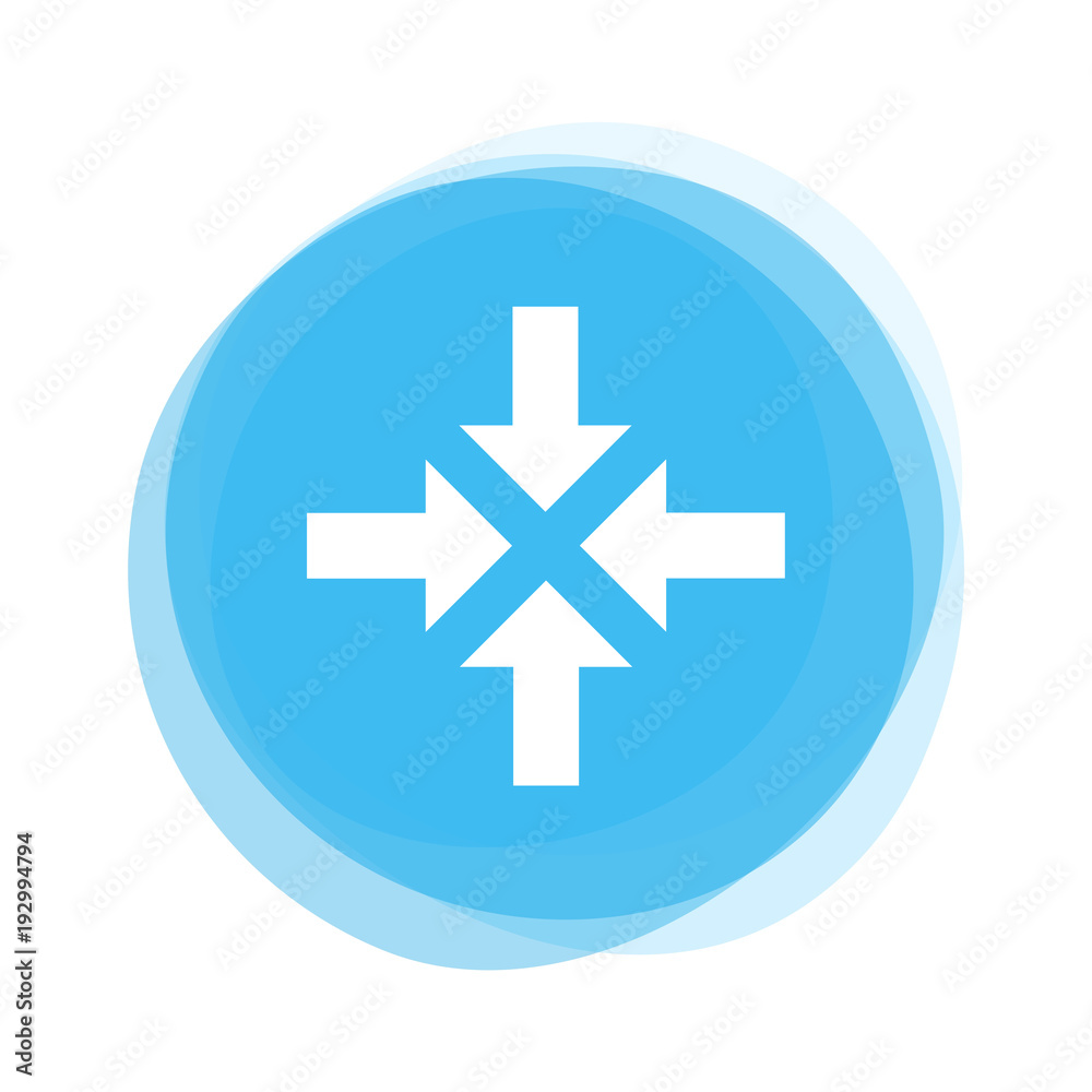 Obraz premium Weiße Pfeile auf hellblauem Button