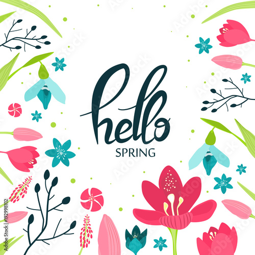 Hello spring card.
