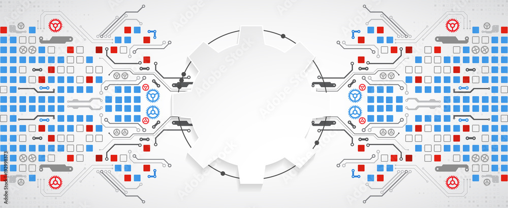 Abstract technology circuit board. Communication concept