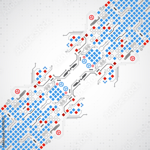 Abstract technology circuit board. Communication concept