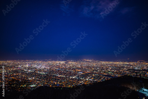 Fotografía Night view of sapporo city