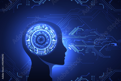 Artificial intelligence concept. Technology background.