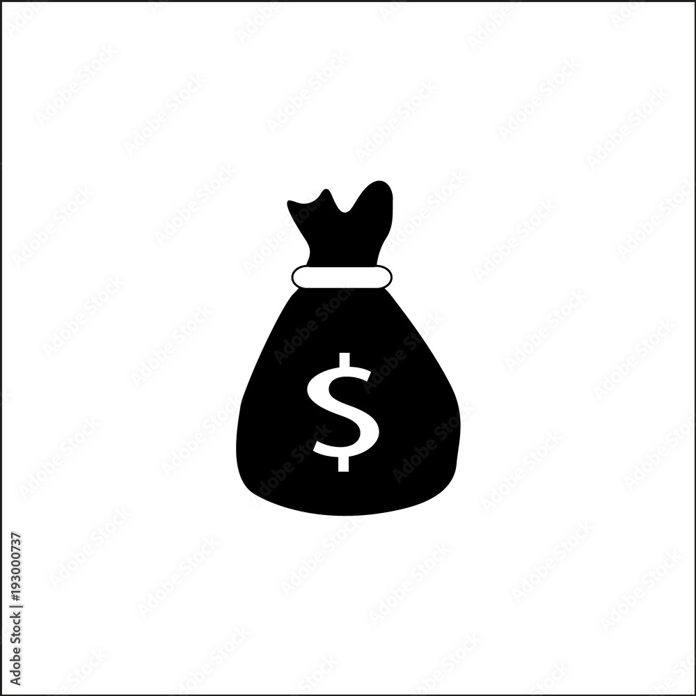 Vector flat icon money dollars Vector flat icon money dollars