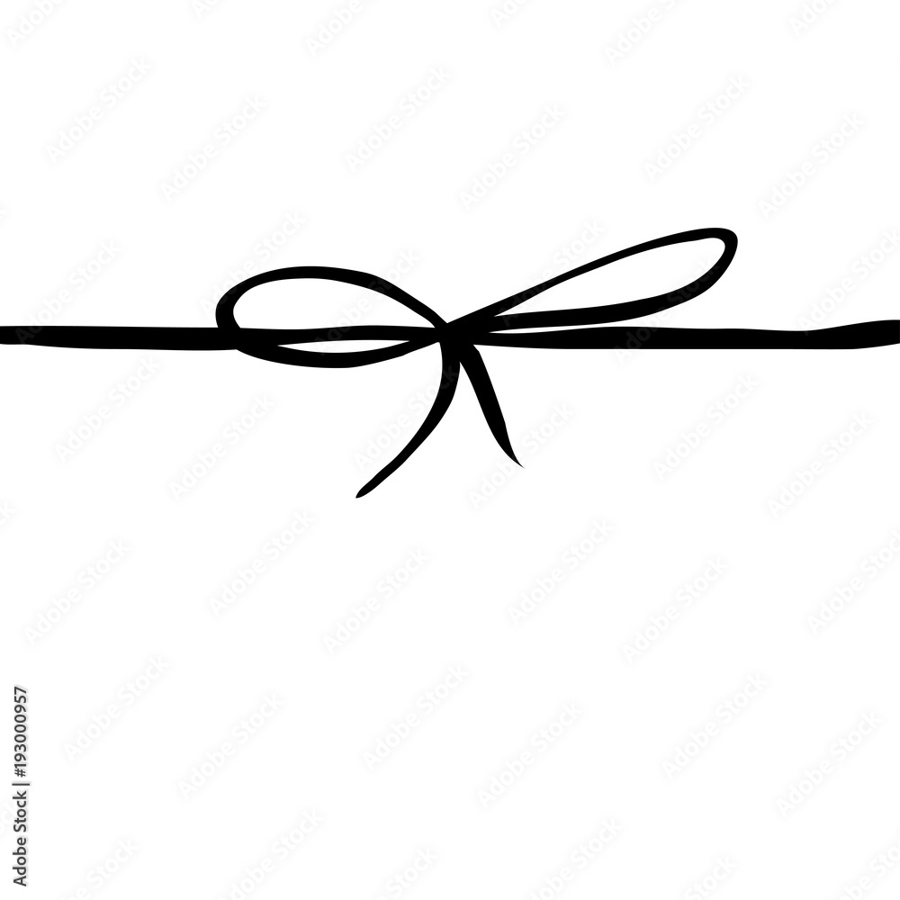 Vector hand drawn bow icon. Painted textured package decoration for paper, web design, logo, app, UI. Vector hand drawn bow icon. Painted textured package decoration for paper, web design, logo, app, UI.