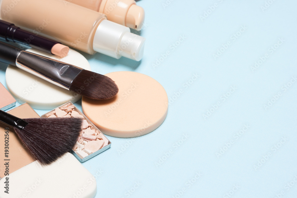 Makeup foundation products with copy space Makeup foundation products with copy space